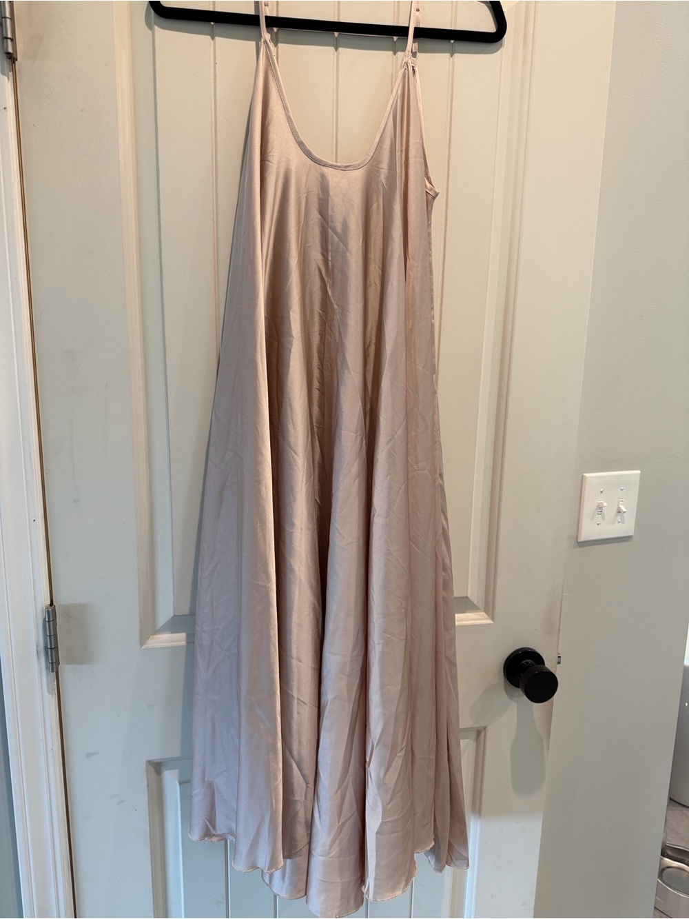 Beige Silk and Salt Maxi dress